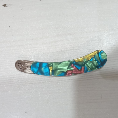 AM5631 Acrylic Long Banana Hair Claw Clip (Multicolour) for Girls and Women (Pack of 1 Pc)