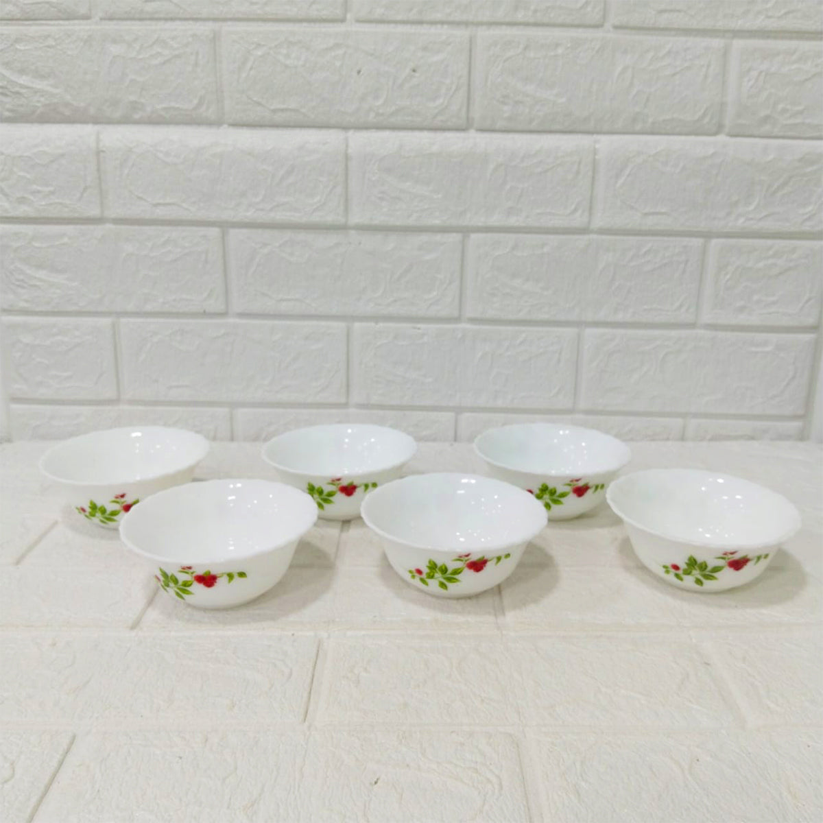 Di0230 Cello Opalware Imperial Rose Veg Bowl Set – 6 Pcs (11.2 cm)