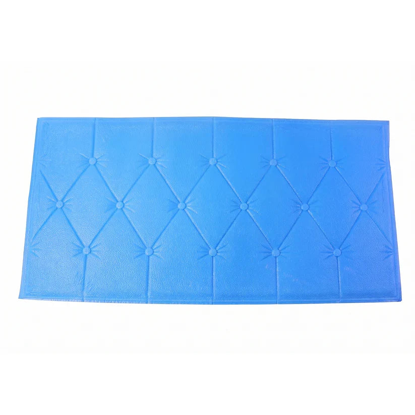 16005 Self Adhesive 3D Foam Wall Panel Cushion Wallpaper (1 Pc, Blue, 69x35 Cm)