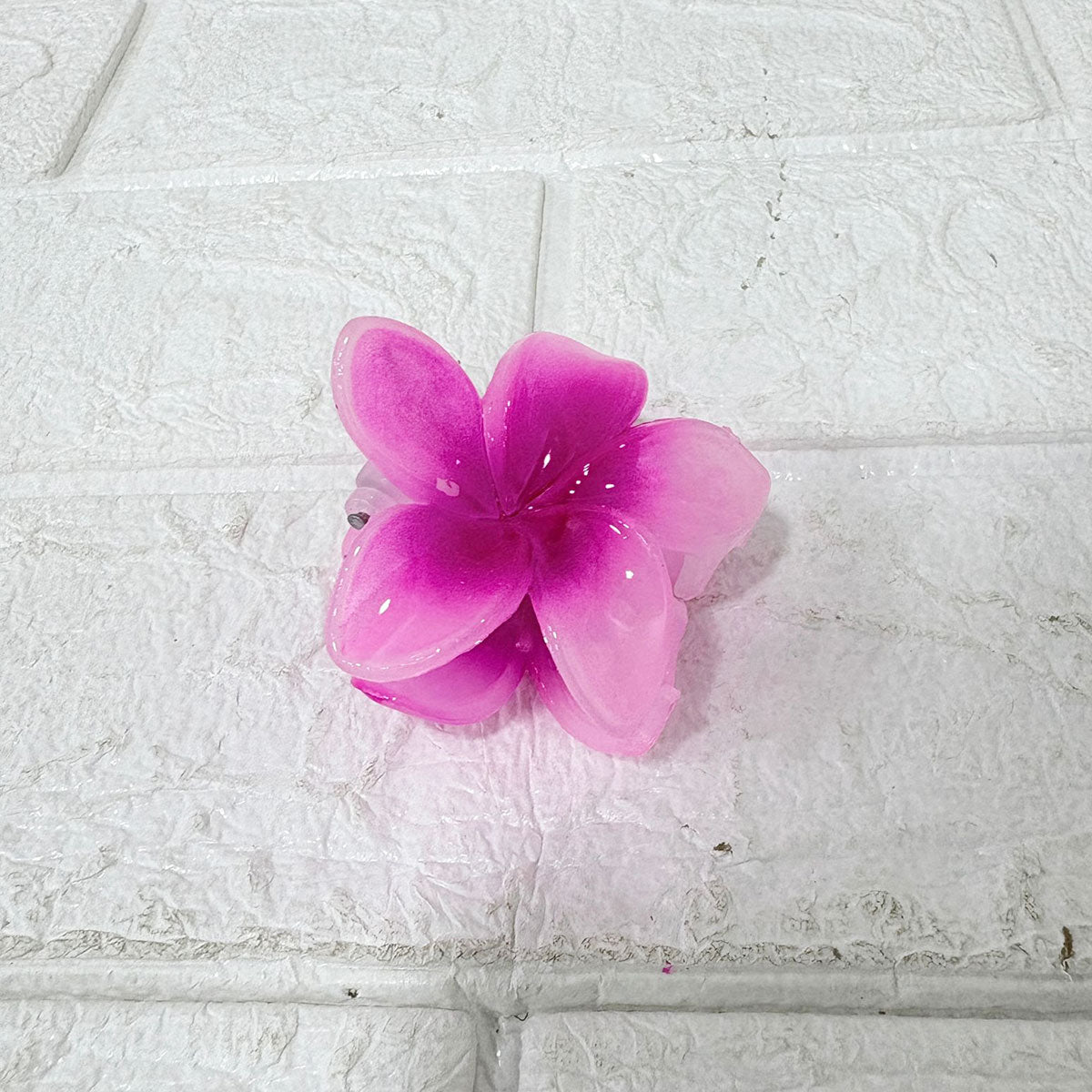 AM6398 Mix Jelly Flower Mini Hair Claw Clip for Women and Girls - Small (1pc)