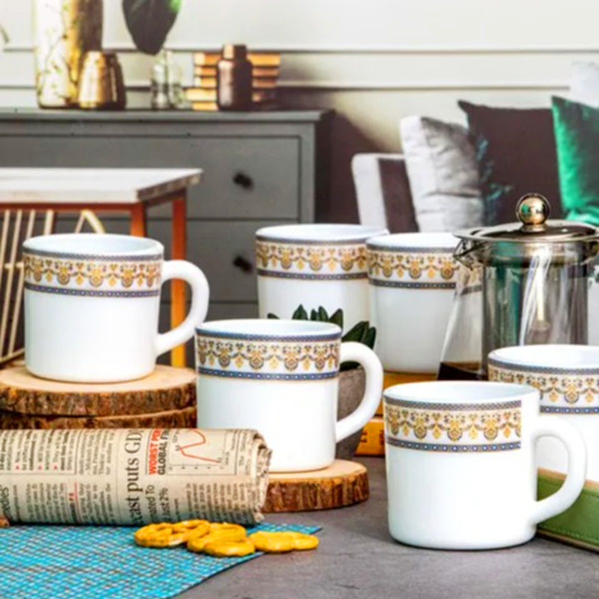 AM5673 Cello Solitaire Premium Multi-Design Mug 10cl - 6pcs set
