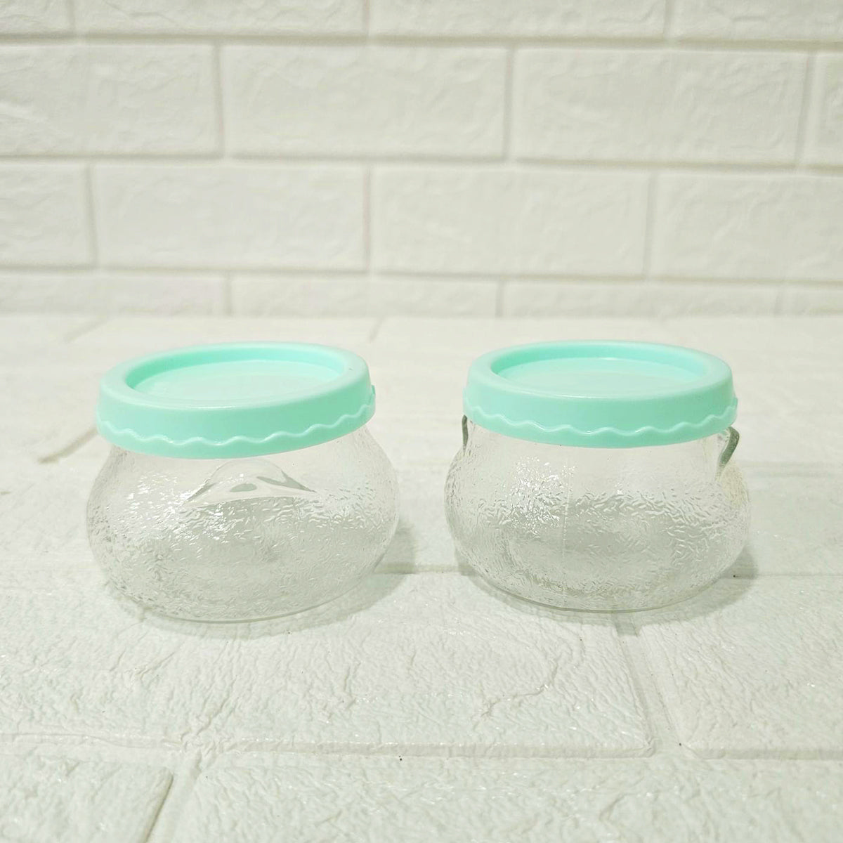 Di0024 Yera Felixa Frosted Glass Jar with Lid – 195ml (Each) – Set of 2