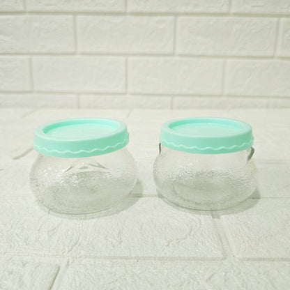 Di0024 Yera Felixa Frosted Glass Jar with Lid – 195ml (Each) – Set of 2
