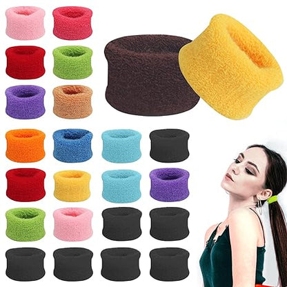 AM1022 Rubber Band Multicolored Cotton Scrunchy Hair Band Ties 1 PCs