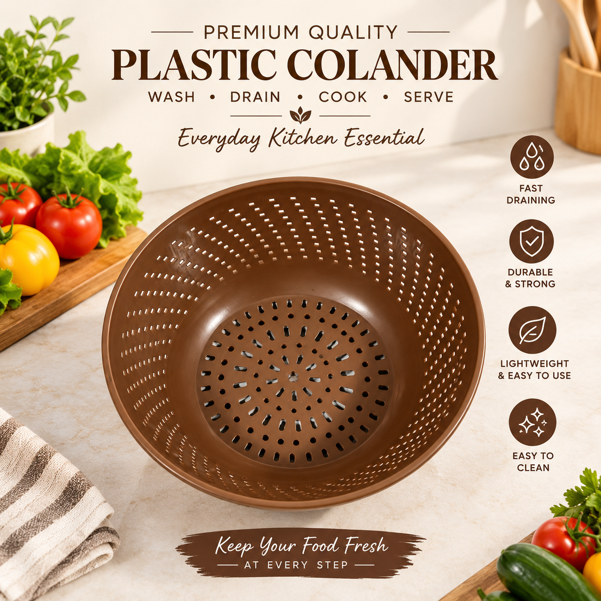 AM6857 Texas Basket/Washing Bowl for Fruits