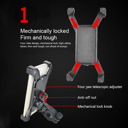 1456 Bike Phone Mount Anti Shake and Stable Cradle Clamp with 360° Rotation DeoDap