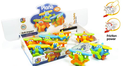 A06627 Friction Powered "Cute Plane" Mini Toy Set - 1 Pcs (Item No : 607)