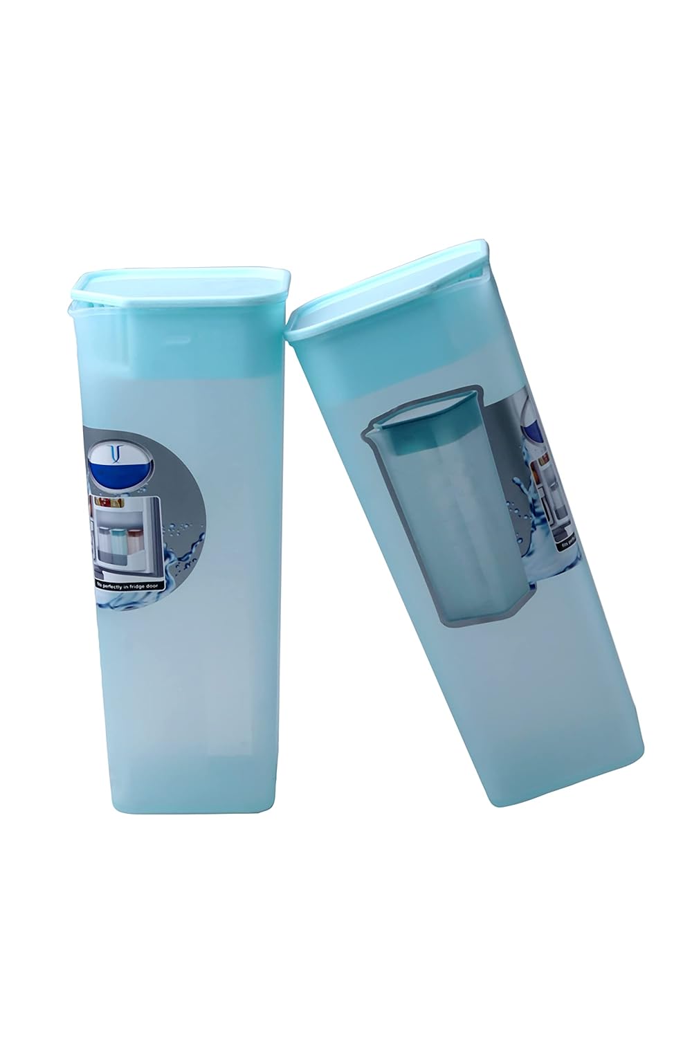 Am0501 Aqua Food Grade Fridge Square Water Bottle Set Of 2