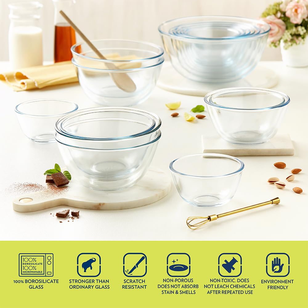 AM3683 Borosil Glass Mixing & Serving Bowl 900ml (IH22MB15190)