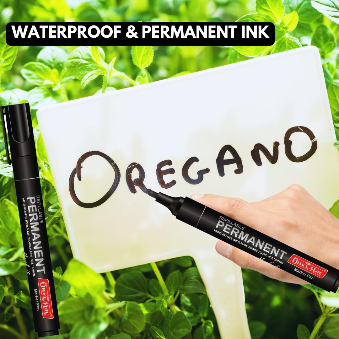 AM5157 Soni Officemate Permanent Marker For Office,Collage (Black)