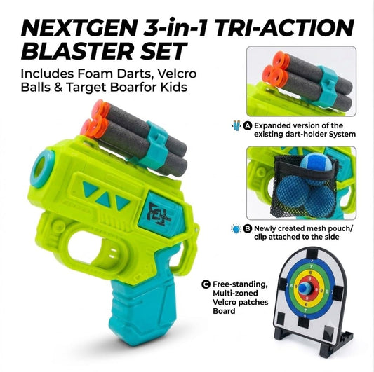 A06489 Thunder Strike Mini M1911 Foam Dart Toy Gun with 6 Darts