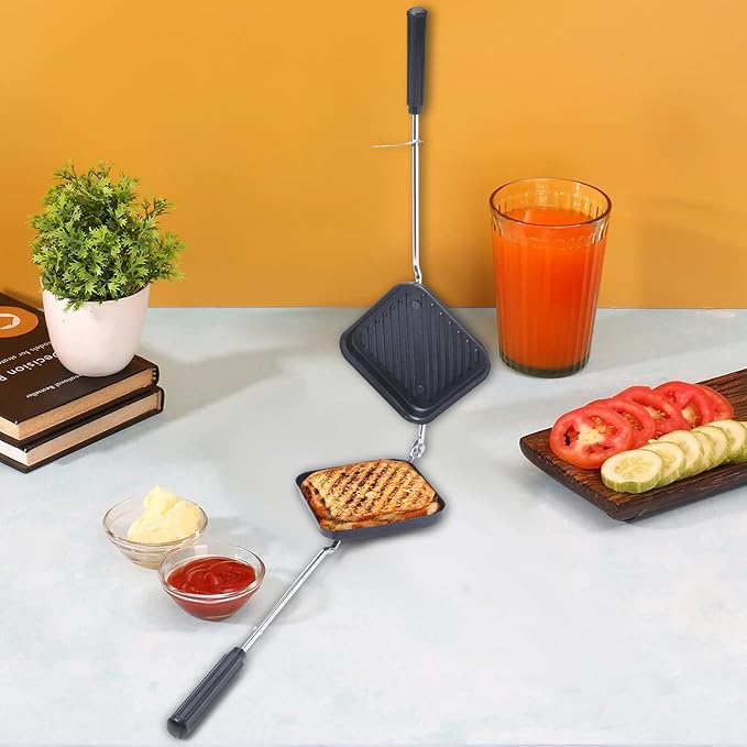 AM3583 Toster Black Grill Wire Handle Sandwich Maker