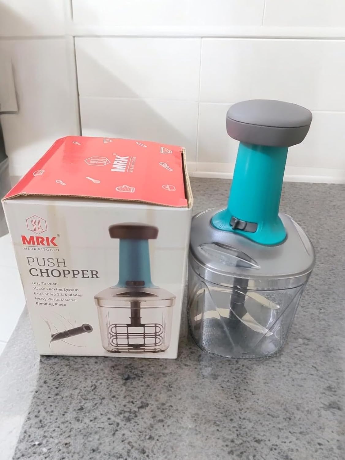 AM7688 2in1 Press Vegetable Choppers for Kitchen (1100 ML)