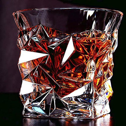 AM3750 Diamond Crystal Cut Whiskey Glasses Set of 6 Pcs