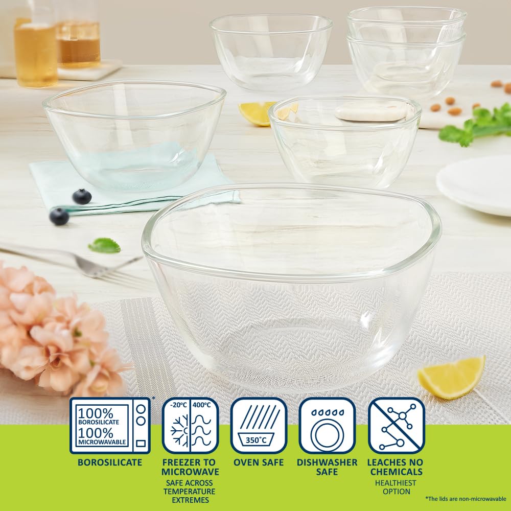 AM3689 Borosil 1.1L Serving & Mixing Square Bowl (BGFGBBWL0002)