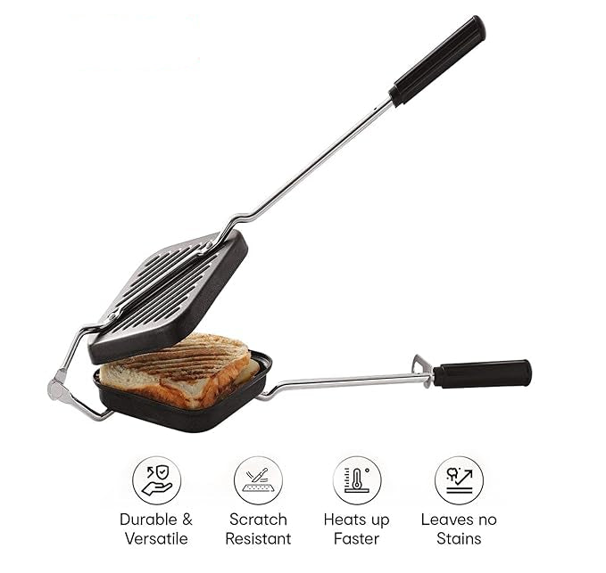 AM3583 Toster Black Grill Wire Handle Sandwich Maker