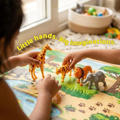 TM0223 8 Piece Set Realistic Looking Zoo Jungle Animal Figure Toy Set