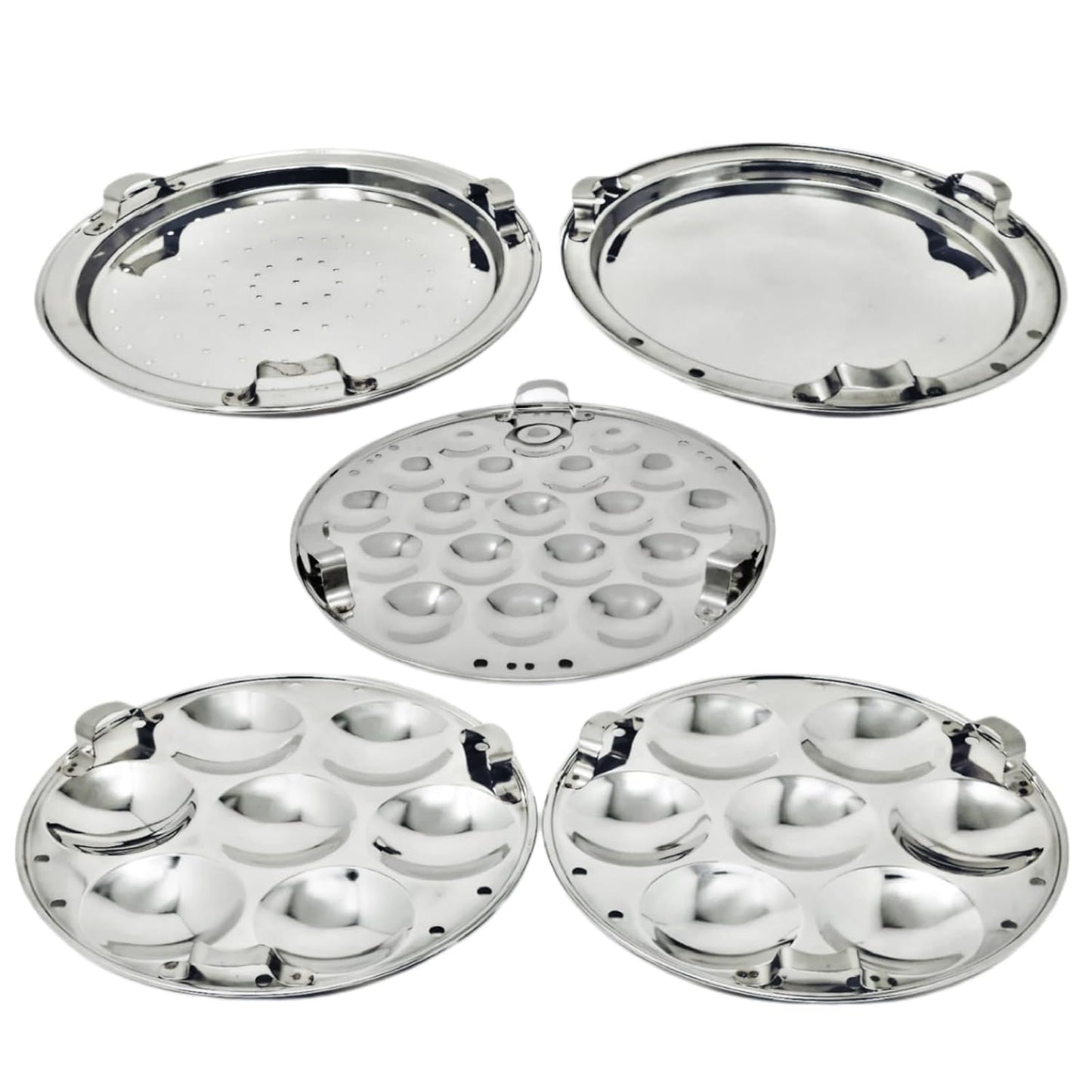 AM7482 Madhuram Signature Stainless Steel Multi Kadai Steamer Set of 9pc