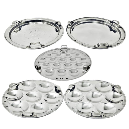 AM7482 Madhuram Signature Stainless Steel Multi Kadai Steamer Set of 9pc