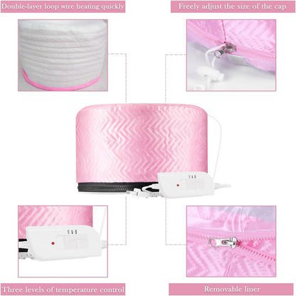 0352 Thermal Head Spa Cap Treatment with Beauty Steamer Nourishing Heating Cap