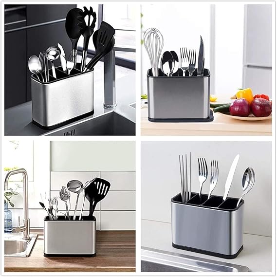 A06592 Stainless Steel 4-Compartment Cutlery Holder (CRCST-02)