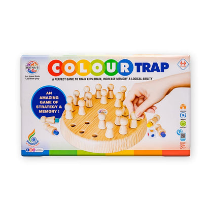 AM0413 Colour Trap Strategy & Memory Game Matchstick Chess Game for Unisex Kids (Multicolor, Age 3+)