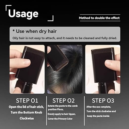 AM7217 Ehmznv Instant Root Touch-Up Hairdressing Wand (Natural Black) – 20g