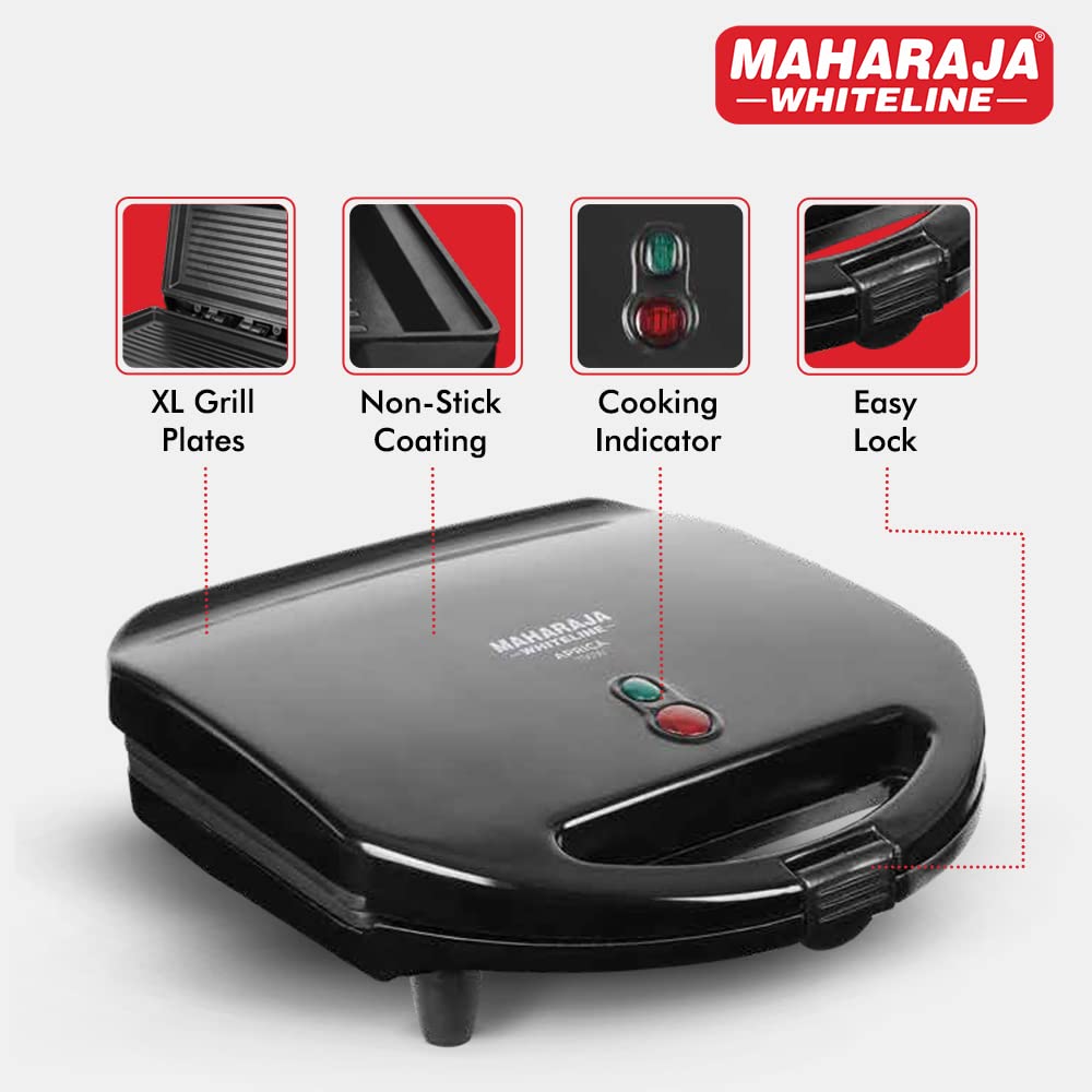 AM3643 Maharaja Whiteline Aprica 750 Watts Toast Sandwich Maker (SM-205)