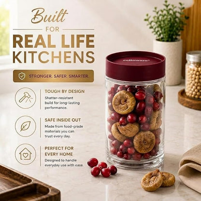 AM7010 CELLO Glassy Storage Jars For Kitchen 2000ml