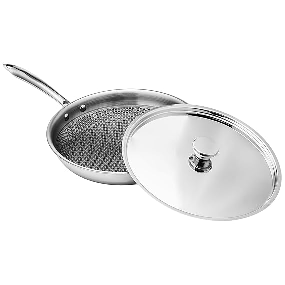 AM3936 PNB TRIPLY WOK WITH GLASS LID 24CM