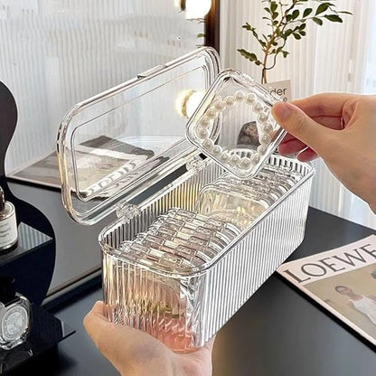 A06496 10-Piece Clear Acrylic Jewellery Organizer Box Set