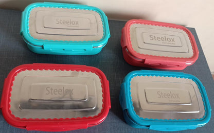 AM0642 RISHABH Steelox Big Insulated Steel Lunch Box
