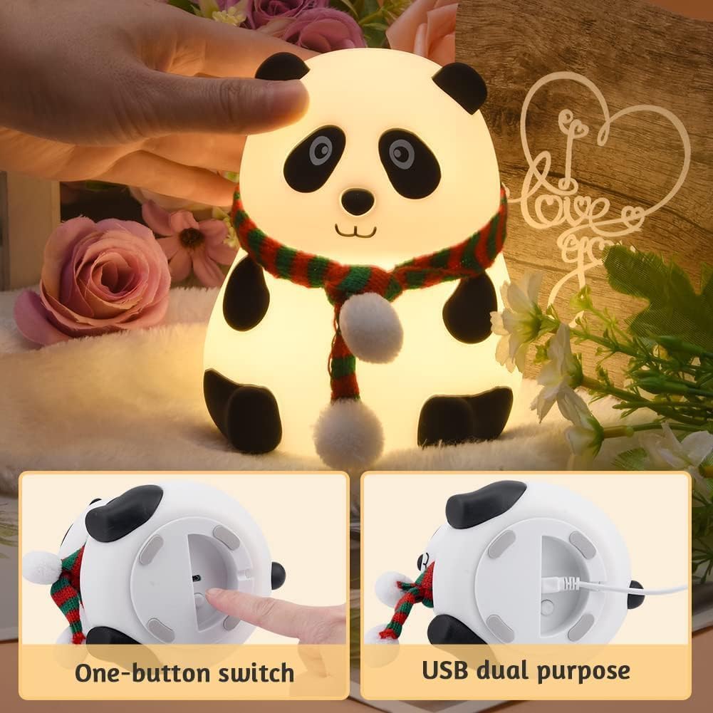 3164 Panda Night Light  Rechargeable Silicone LED Lamp