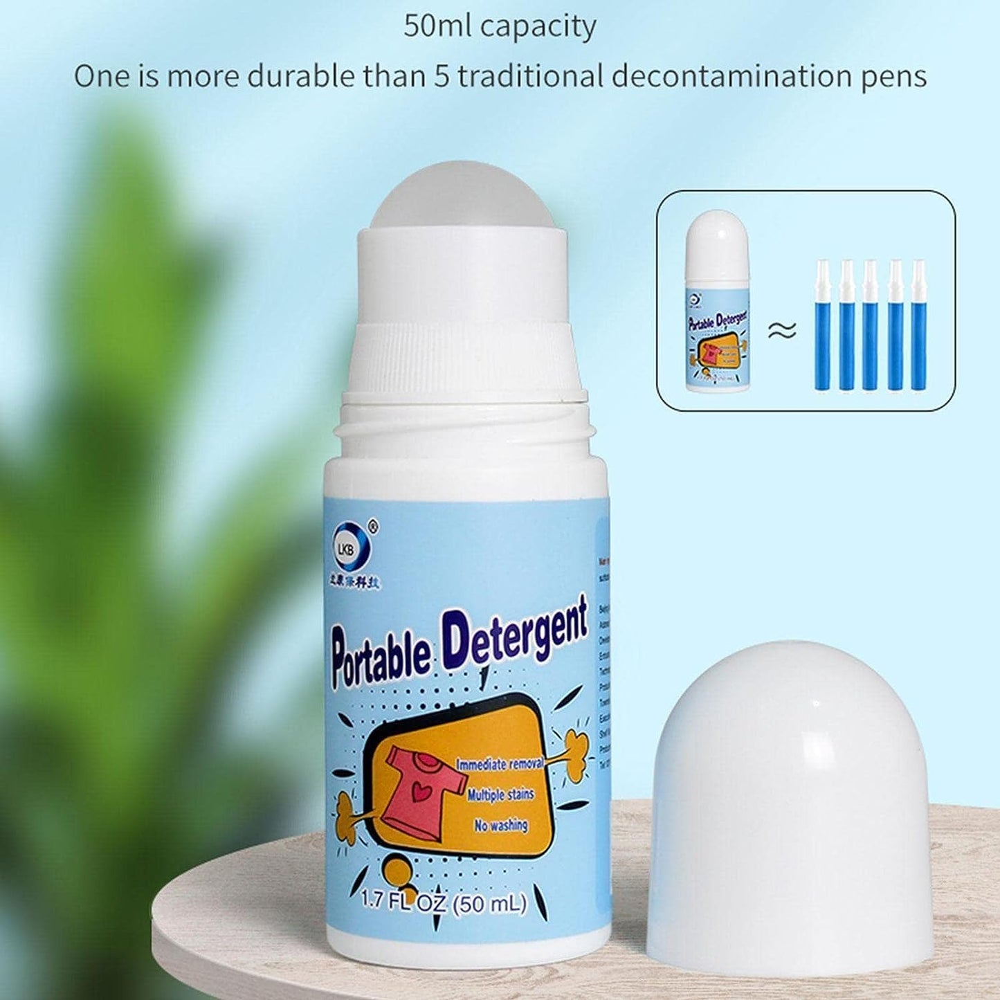 AM7759 Clothes Stain Remover Bead Design Emergency Stain Rescue Roller-ball Cleaner for Natural Fabric Removes Oil Almost All Types of Fabrics