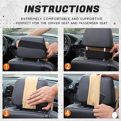 3381 Car Headrest Pillow for Driver or Front Passenger
