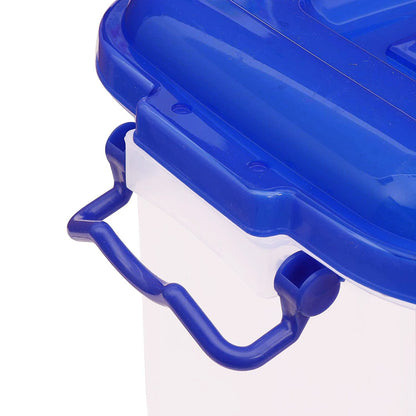 3718 Plastic Container with Side Lock-Handle for Flour, Pulses, Cereal, Atta, Rice, Snacks Etc (5.5 KG)