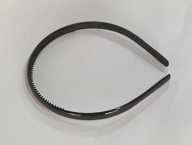 TM0266 Plastic Plain Black Headband