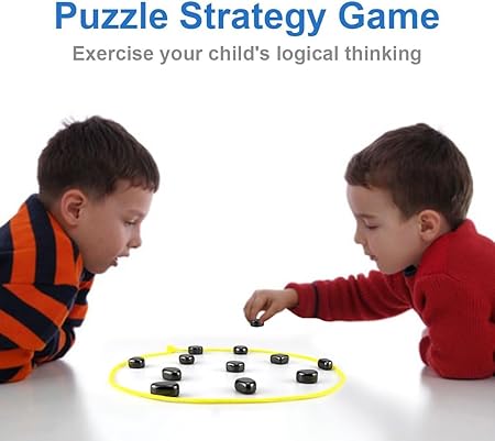 AM2867 Magnetic Game 5 Rendom Design Set with Magnetic Effect Using String and Stones 24pcs