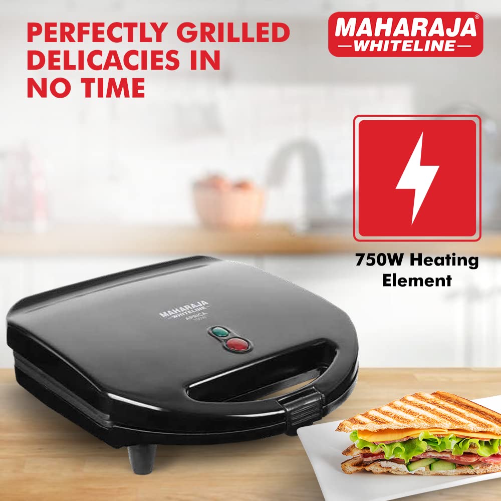 AM3643 Maharaja Whiteline Aprica 750 Watts Toast Sandwich Maker (SM-205)