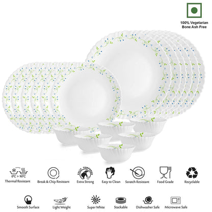 AM0637 Cello Opalware Imperial Opalware Dinner Set, 33 Units, White