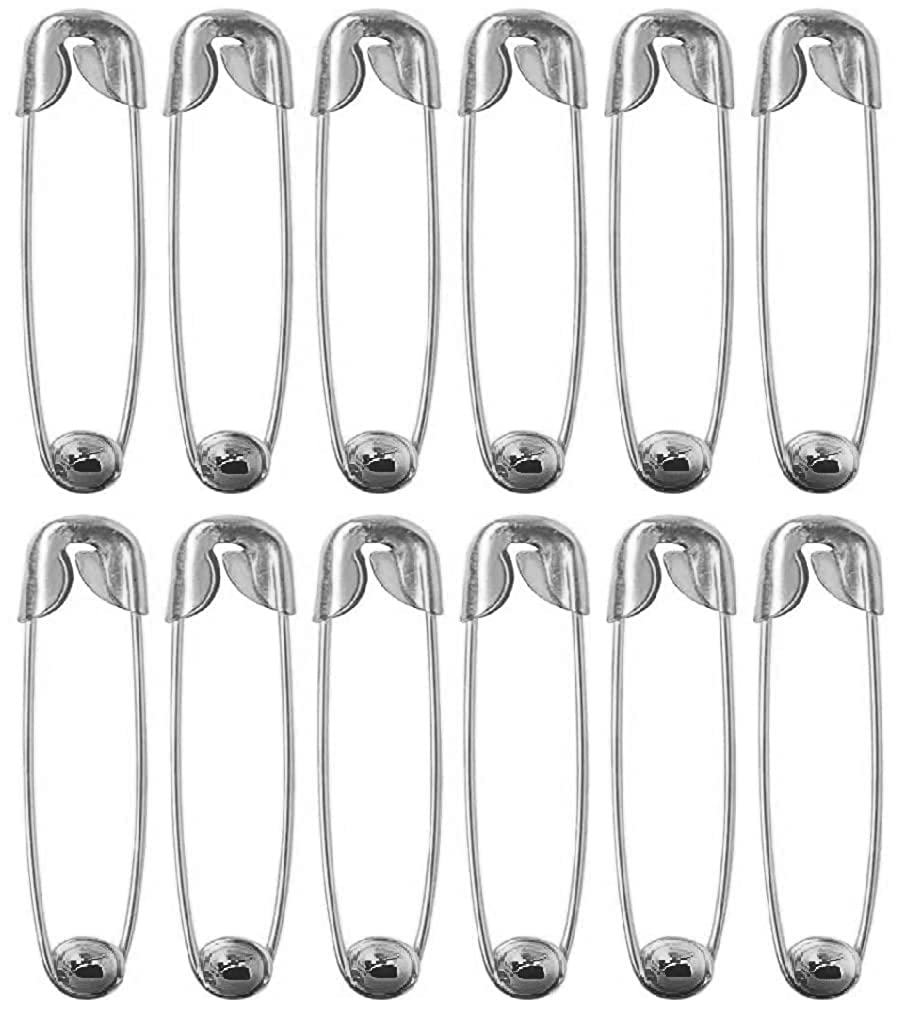 AM1036 Safety Pins Bulk for Clothes, Sewing (Silver)