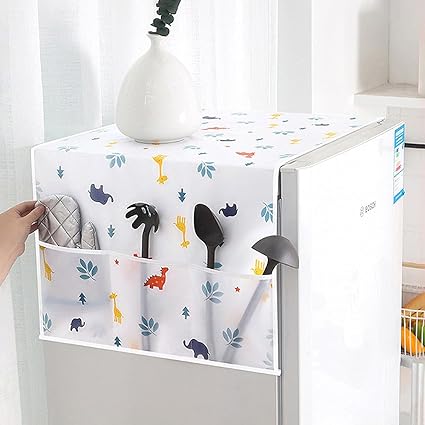 3081 Fridge Dust Cover with Storage Pockets
