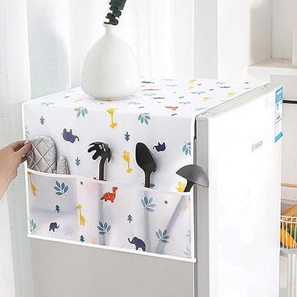 3081 Fridge Dust Cover with Storage Pockets