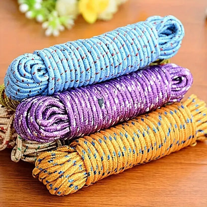 AM7648 1pc - Cotton Braided Clothesline Outdoor Ropes, Clothes Drying Ropes, Shading Net Ropes (Multicolour)