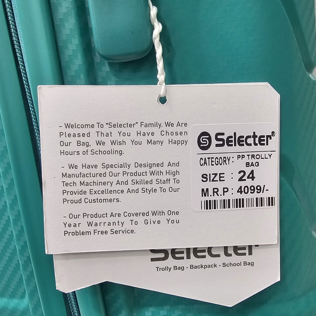 Di0032 Selecter Lightweight Hard-Shell Cabin Luggage Bag (Size-24 Inch) -with 360° Spinner Wheels (Copy)