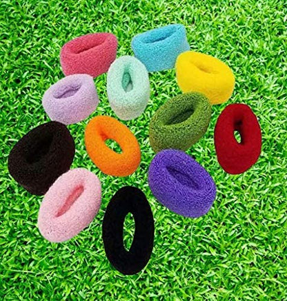 AM1022 Rubber Band Multicolored Cotton Scrunchy Hair Band Ties 1 PCs