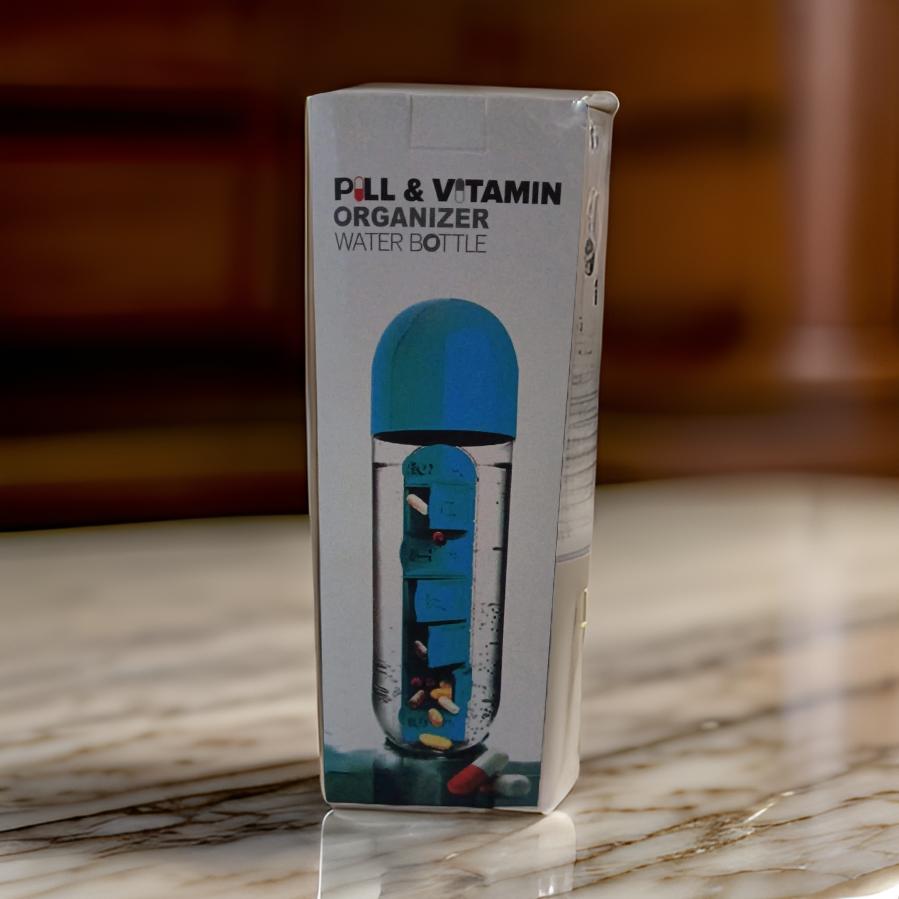 12911 Pill & Vitamin Bottle, Water Bottle Multi Functional Use for Traveling