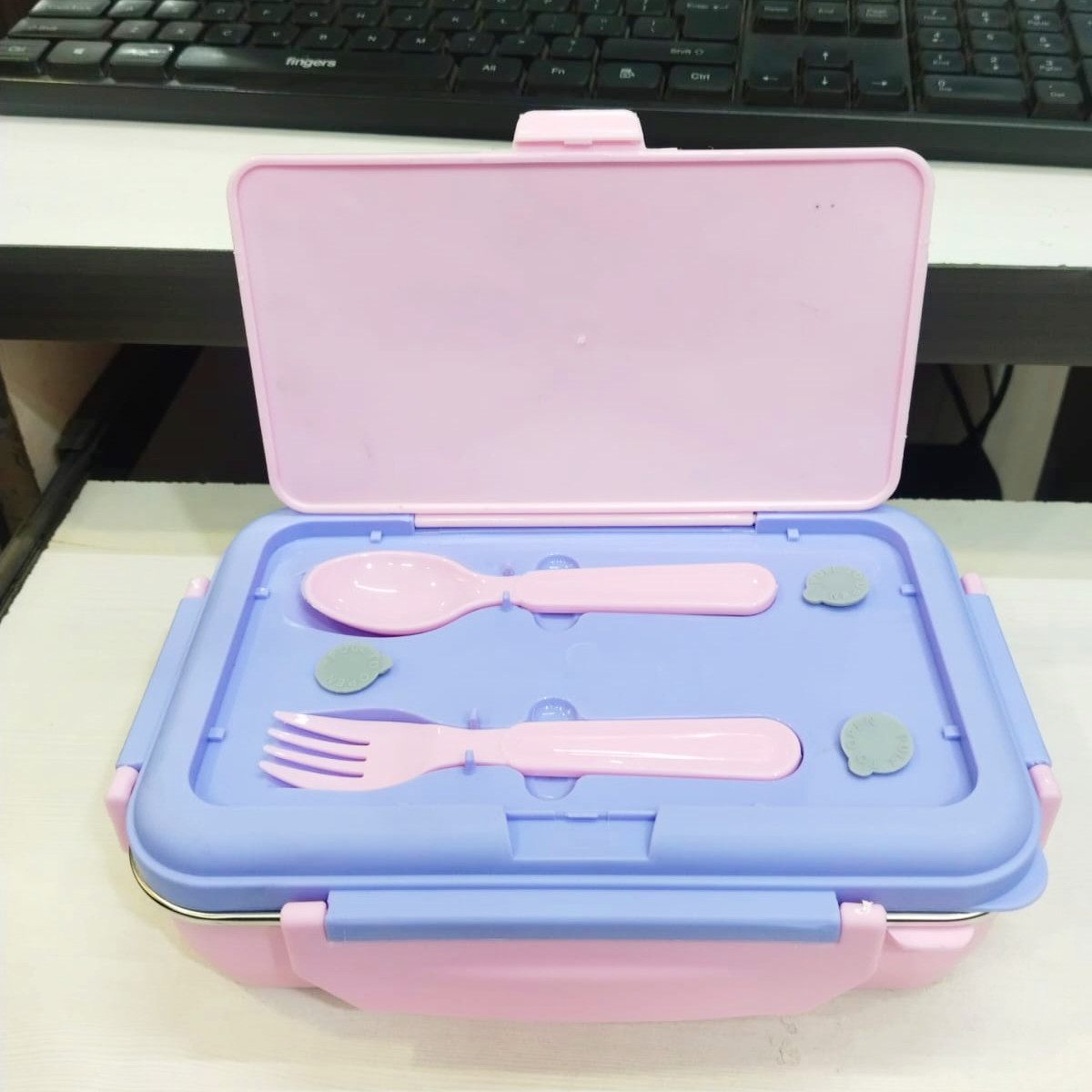 AM5662 Rishabh Steel Brunch 3 Delight Lunchbox for School and Office