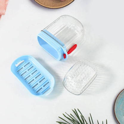 19273 Multifunctional Soap Box with Drain Tray and Lock Clip, Sabudani (1 Pc)