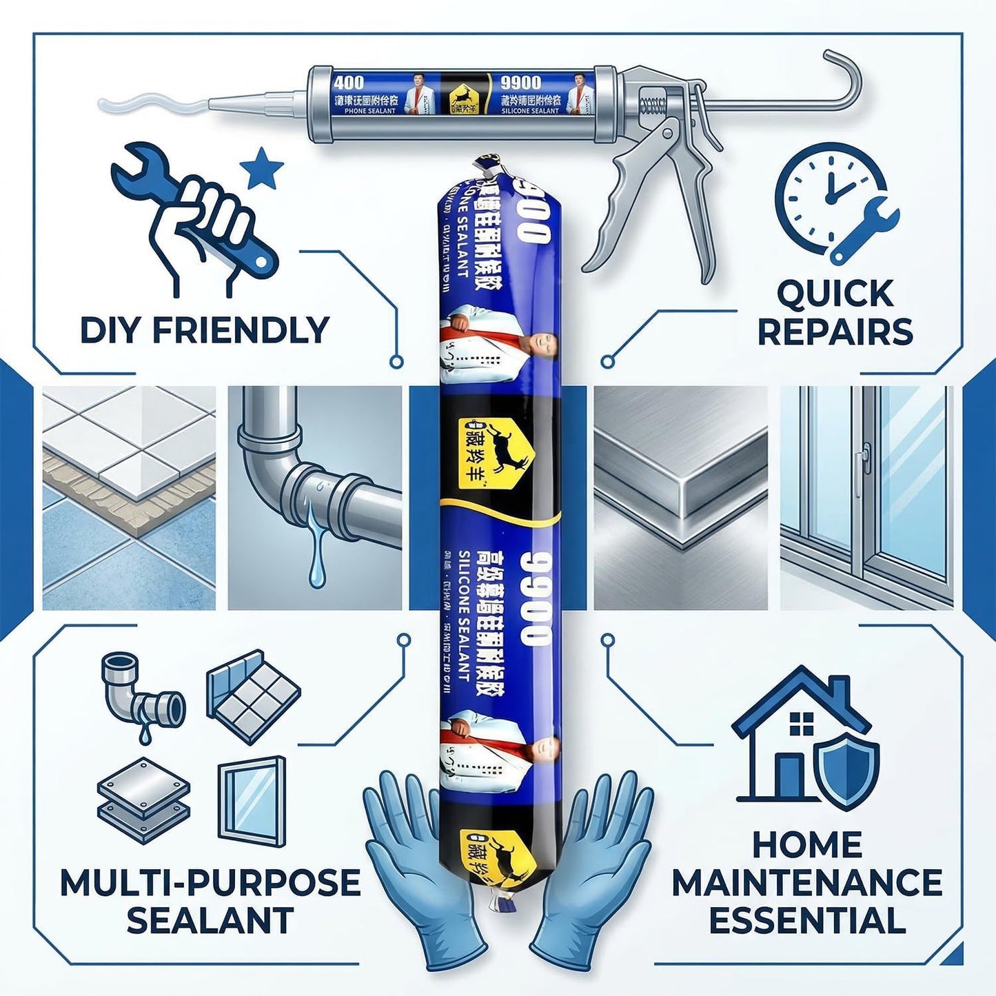 A06768 9900 High-Grade Curtain Wall Structural Silicone Sealant